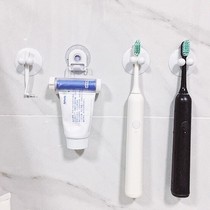 Suction Cup Toothbrush Rack Squeeze Toothpaste electric toothbrush accommodating rack suction cup hooks toothpaste squeezer shelf