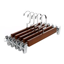 Solid Wood Pants Rack Pants Clip Skirt Home Pants Brace Non-slip No Mark Powerful Clothing Clothes Hanger Pants Hang Wood Wholesale