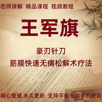 Wang Junqi course U disk custom Hao blade needle knife fascia painless release therapy traditional Chinese medicine boutique video USB flash disk