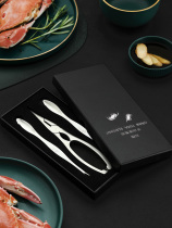 Eat Crab Tools 304 Stainless Steel Crab Eight Pieces Home Eat Hairy Crab Divine Instrumental Crab Pincers Clip With Gift Box Dress