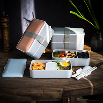 Japanese-style large-capacity double-layer lunch box bento box can be heated and sealed separated lunch box for office workers students
