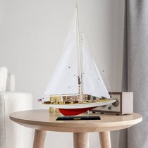 Williams exquisite solid wood sailing model sloop American style European porch decorations smooth sailing ship model pendulum