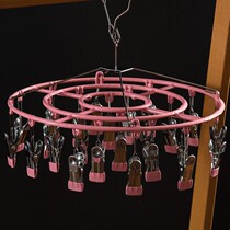 Hanger clip anti-drop hanger multi-clip clothes drying socks artifact clothes hanging non-slip non-marking socks stainless steel