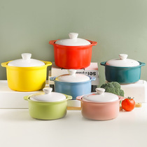 Macaron color heat-resistant ceramic pot high temperature casserole soup pot household gas stove electric pottery stove special stew pot