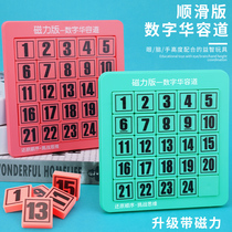 Digital Huarong Dao Magnetic Force Sliding Puzzle Childrens Logical Thinking Training Mathematics Primary School Educational Toy