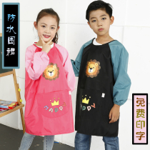 Children Hood Coat Long Sleeve Waterproof Apron Kindergarten Painting Clothes Baby Eating Counter-Dressing Fine Art With Custom Logo