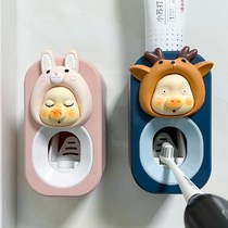  Automatic toothpaste squeezer artifact Cute cartoon childrens creative lazy toothpaste squeezer punch-free paste shelf