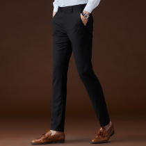 Pants mens autumn and winter Korean slim trend business dress mens suit pants loose straight casual long pants