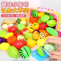 Play house vegetables and fruits Chile baby 3 cut fruit childrens toys kitchen simulation food Boys and Girls 6 years old