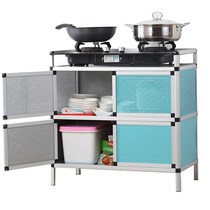 Leftover cabinet Cabinet cabinet storage home cabinet stainless steel economy stove simple kitchen cupboard multifunctional