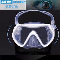 Swimming goggles nasal protection one large field of view myopia nasal swimming glasses snorkeling mask free deep diving surface