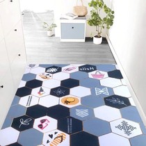 Scrub entrance floor mat PVC doormat bedroom door mat access door waterproof and oil-proof disposable kitchen carpet