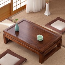 Japanese tea table Zen balcony floating window living room tatami tea table combination home Tea low table sitting on the floor Kang table