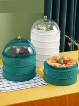 Multifunctional multi-layer heating hollow cover food dust-proof anti-fly food cover kitchen drain storage cover cage