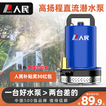Peoples DC submersible pump 12V pump 24v48v60v Volt household small battery car irrigation pump