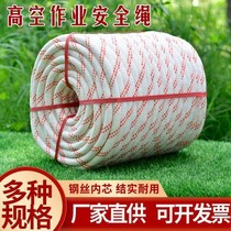 Rope drawstring wear-resistant safety rope safety rope aerial work rope nylon braided rope brake rope binding rope hanging basket