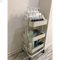 Hairdressing tool special cart three drawer beauty cart multi-function Korean tool cart push and pull movement