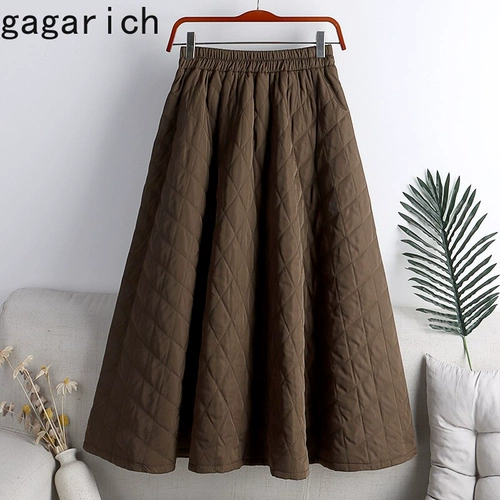 Gagarich Solid Color Юбка Женщины 2021 Зимний корейский высокий вай
