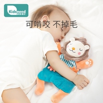 The baby can be imported to appease the doll 0-1 year old baby sleeping artifact holding the plush toy hand puppet
