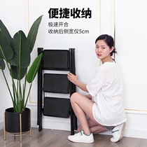 Household step ladder indoor small lightweight foldable telescopic dual-purpose herringbone ladder aluminum alloy ladder bench