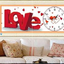 New Clock Cross Embroidered Room Series Fresh Out Elegant Couple Bedroom Heart-shaped Cozy Romantic Headboard Eurostyle True