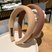 South Korea Dongdaemun fashion jewelry super fairy milk tea color retro literary fan wide edge Japanese and Korean student dance hair accessories