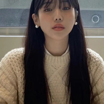 Blank grid ins blogger fever with the same style Dazhengyuan Shijia pearl earrings retro Hong Kong style all-match s925 silver needle
