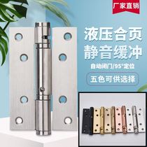 Stainless steel invisible door hinge door closer hydraulic buffer automatic door closing positioning dark door spring hinge