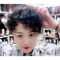 New temperament replacement film ladies fashion foreign style Joker wig curly hair fluffy cover white hair mother