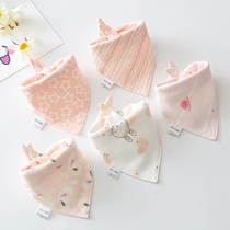 Total Cotton Age Pure Cotton Baby Triangle Towel Newborn Baby Saliva Towel Boy Handsome Gas Waterproof Scarves Full Cotton Surrounding Mouth
