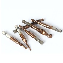 Drilling and tapping one tap stainless steel special three-in-one composite aluminum drill hexagon m8m6 wire tapping Imperial set