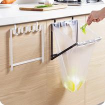 Cabinet door hanging garbage bag holder adhesive hook kitchen Plastic Bag Hanger sorting garbage bin garbage rack