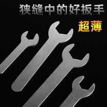 Ultra-thin small 12 single head 10mm8mm wrench thin 14 number wrench 13 wrench open small tool 17m19