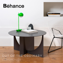 Behance Nordic home simple modern Morandi round mesh red combination coffee table side table coffee table set