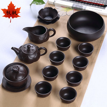 Yixing Purple Sand Kung Fu Tea Set Home Office Chinese Teapot Teacup Whole set of high-end gift box gift gifts
