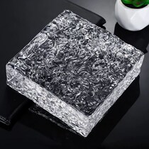 Ultra-white transparent square glass brick crystal brick partition wall color net red desktop tea table bathroom solid screen