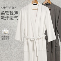 Womens bathrobe autumn winter couple winter mens pajamas one-piece bathrobe bath towel waffle plus size hot spring