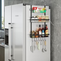 2022 Upper new refrigerator Side shelve shelf Rack Side Wall Hanging Rack Kitchen Seasoned Bottle Seasoned Containing Shelf Hot