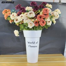 Transparent waking flower barrel acrylic plastic nourishing flower barrel flower shop table shop table shop Flower Flower barrel Flower Flower Bucket