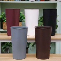 Fashion Triangle Leather bucket Thickened Waterproof Plastic Flowers Beekeeping Flower Barrel Flower vase Flower barrel Home Waking Bucket