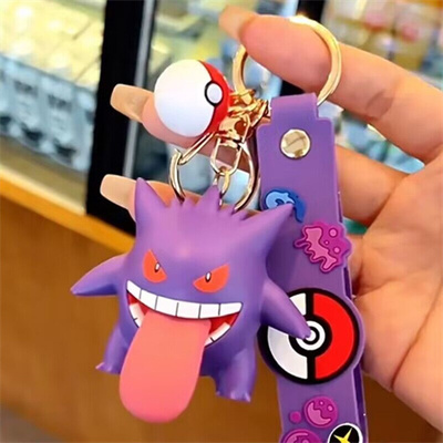 taobao agent Keychain, doll, cute backpack accessory, Pokemon, Gengar