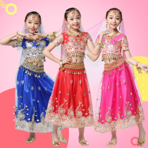 Indian style womens dress traditional clothing yarn Lie 61 Childrens girls dress belly dance to serve girls performance clothes