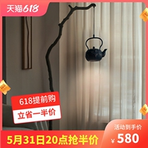 Yu Yu Yu landing lights vintage Zen Living room study room tea bedroom Japanese creative fishing vertical reading light