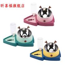 Cartoon Deer Horn Animal Bowl Cat Bowl dog bowls protect cervical spine Automatic drinking water feeding bowls pet food