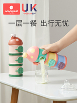 Baby milk powder box portable out packing box storage tank supplementary food baby rice noodle box sealed compartment moisture-proof