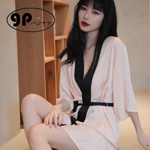 Japanese GP Sexy Sleepwear Womens Summer Ice Silk Slim Sleeping Dress 2022 New Fashion Advanced Senses Bathrobe