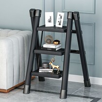 Ladder Home Multifunction Herringbone Ladder Folding Ladder Stairway Stool Small Indoor Folding Flower Shelf Ladder Thickened Carbon Steel