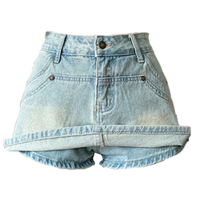 taobao agent Denim skirt, pants, high waist, 2023 collection, A-line