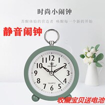 Silent alarm clock household with minimal round student fashion watch small gift small alarm clock head Nordic style desktop