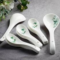 Ceramic spoon Scoon Dinner De Town Dinner Spoon Ceramic Spoon Snap Microwave Hotel spoon
